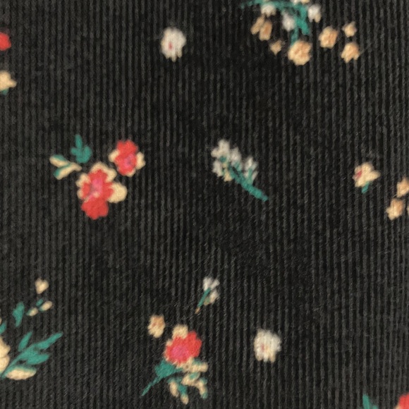 Floral Black Corduroy Dress - Picture 2 of 5